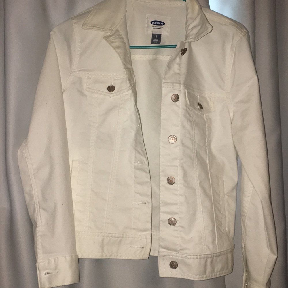 Old Navy white jean jacket